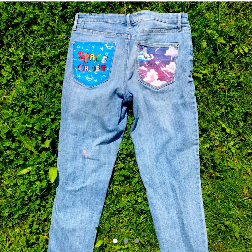Hand-painted jeans